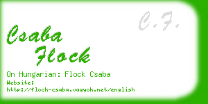 csaba flock business card